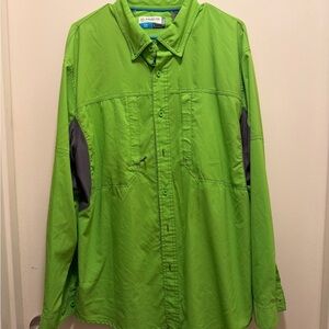 Magellan Outdoors Men's Lime Green Long-Sleeve Performance Shirt Jacket